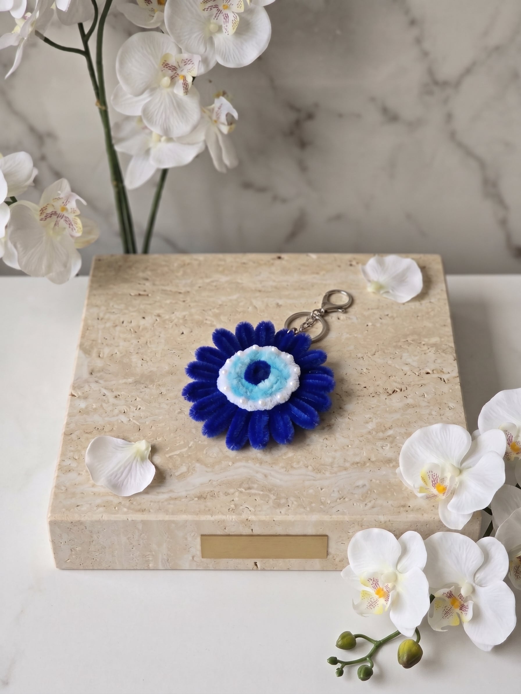 Blue Evil Eye Keychain