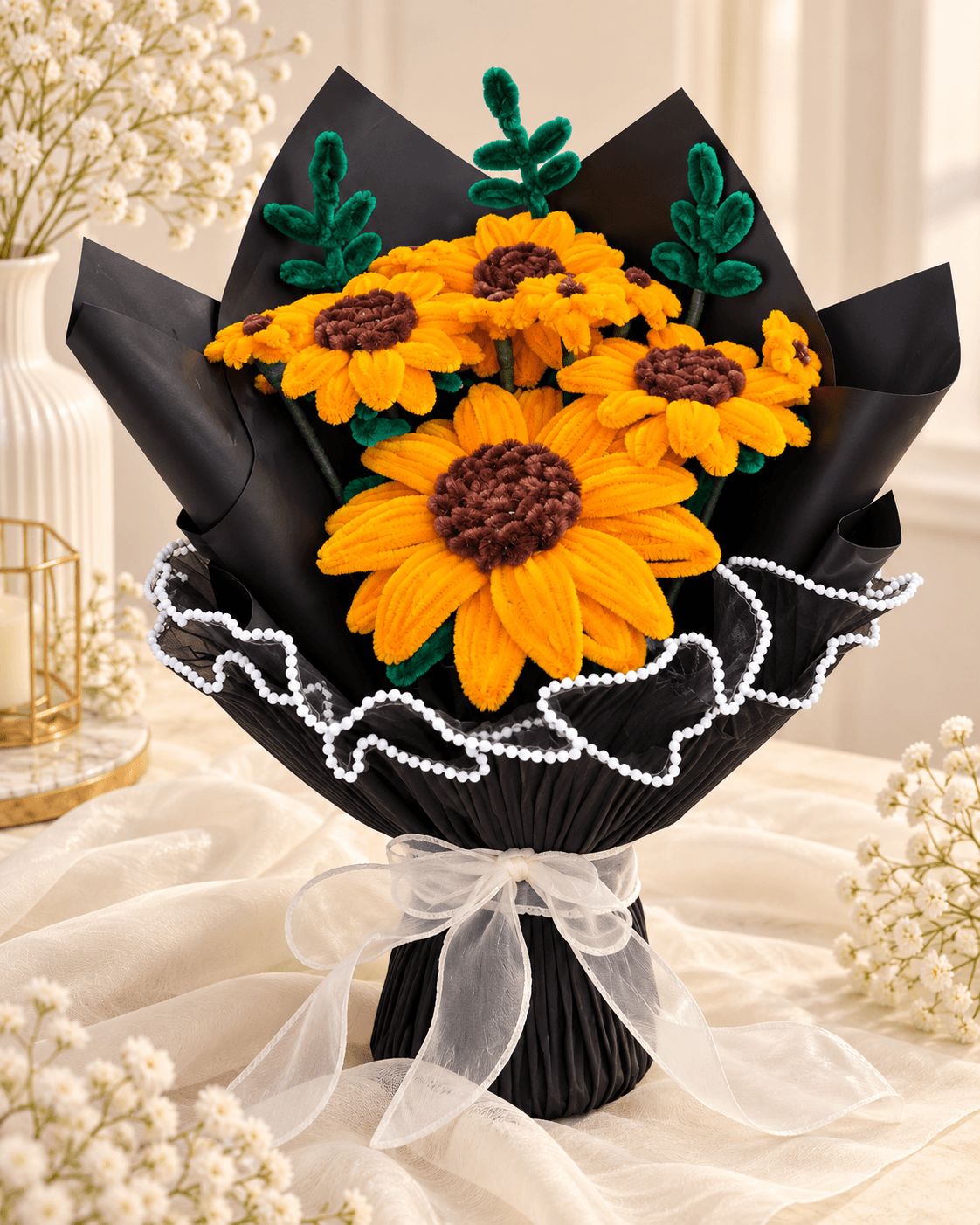 Golden Sunshine — handcrafted botanical detail view 1 by Tiny Charm Studio