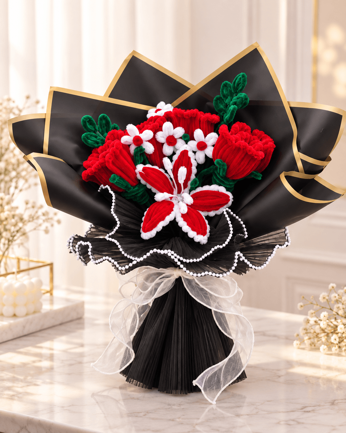 Midnight Romance — handcrafted botanical detail view 1 by Tiny Charm Studio
