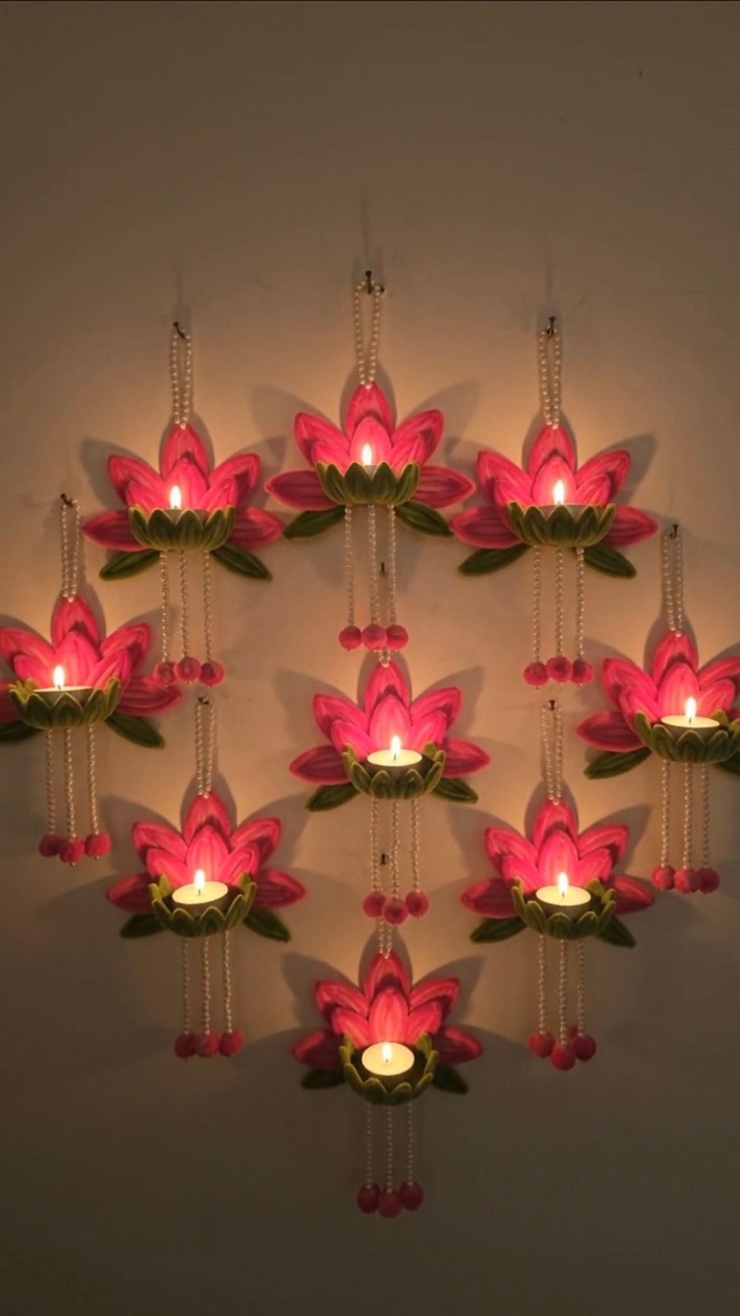 Pink Lotus Tealight Holder — handcrafted botanical detail view 1 by Tiny Charm Studio